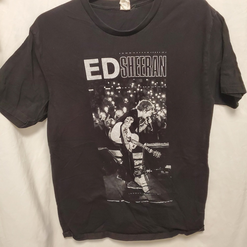 Ed Sheeran Concert Graphic T-Shirt Black Startee Mens Large Music Tour Tee